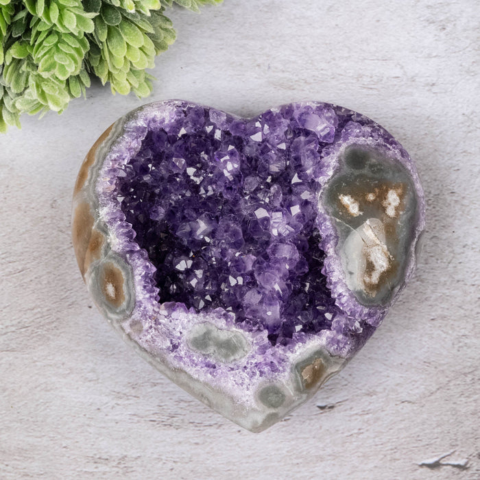 Amethyst Heart 656 g 124x121mm - InnerVision Crystals