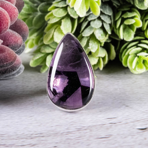 Amethyst Ring 28x16mm Size 7 - InnerVision Crystals