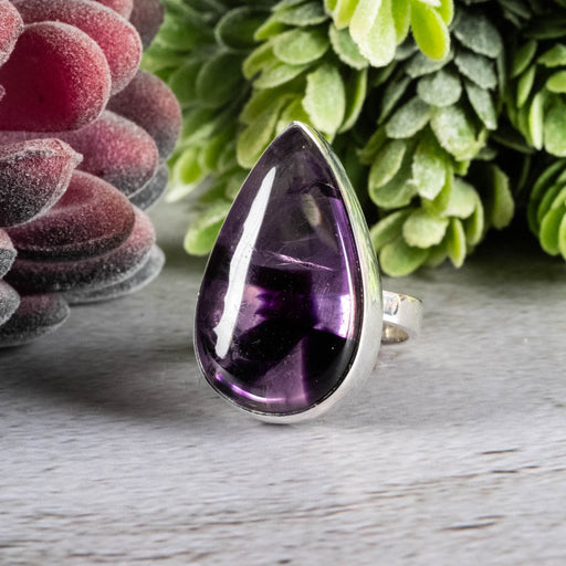 Amethyst Ring 28x16mm Size 7 - InnerVision Crystals