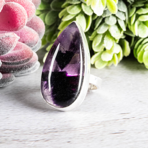 Amethyst Ring 32x16mm Size 7 - InnerVision Crystals