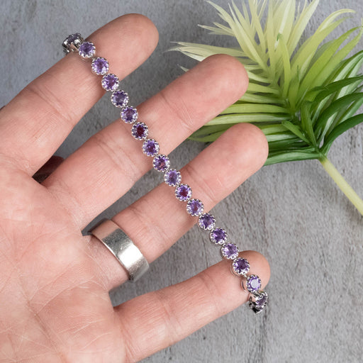 Amethyst Tennis Bracelet .925 - InnerVision Crystals