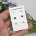 Ancient Roman Glass 4.5mm - 5mm Earrings 3 Pack .925 Silver - InnerVision Crystals