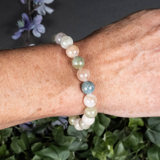 Aquamarine, Morganite, Beryl 10mm Bead Bracelet - InnerVision Crystals