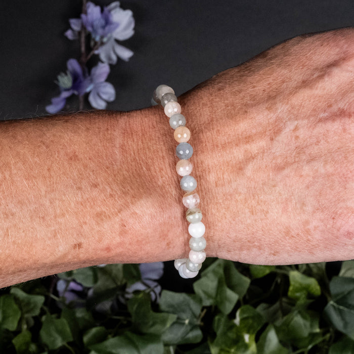 Aquamarine, Morganite, Beryl 6mm Bead Bracelet - InnerVision Crystals