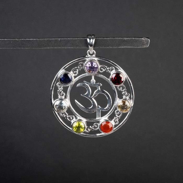 Aum / Om Chakra Pendant .925 Silver - InnerVision Crystals