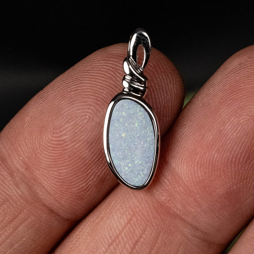 Australian Opal Doublet Pendant 1.36 g 26x8mm - InnerVision Crystals