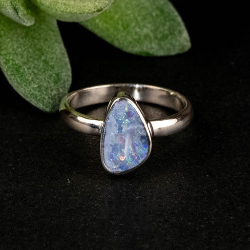 Australian Opal Doublet Ring 11x7mm Size 9 - InnerVision Crystals