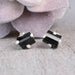 Black Tourmaline Stud Earrings 7mm - 9mm .925 Silver - InnerVision Crystals