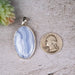 Blue Lace Agate Pendant 14.43 g 46x23mm - InnerVision Crystals