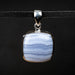 Blue Lace Agate Pendant 7.64 g 35x22mm - InnerVision Crystals