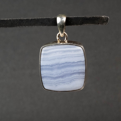 Blue Lace Agate Pendant 9.25 g 36x22mm - InnerVision Crystals