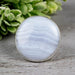 Blue Lace Agate Ring 24mm Size 7.5 Adjustable - InnerVision Crystals