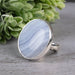 Blue Lace Agate Ring 26mm Size 8 Adjustable - InnerVision Crystals