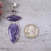 Charoite & Amethyst Pendant 13.19 g 63x25mm - InnerVision Crystals