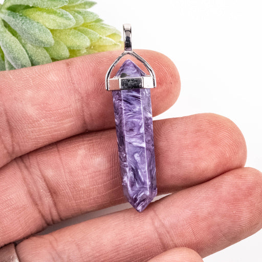 Charoite Hexagon Pendant .925 - InnerVision Crystals