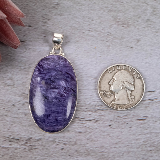 Charoite Pendant 13.72 g 52x25mm - InnerVision Crystals