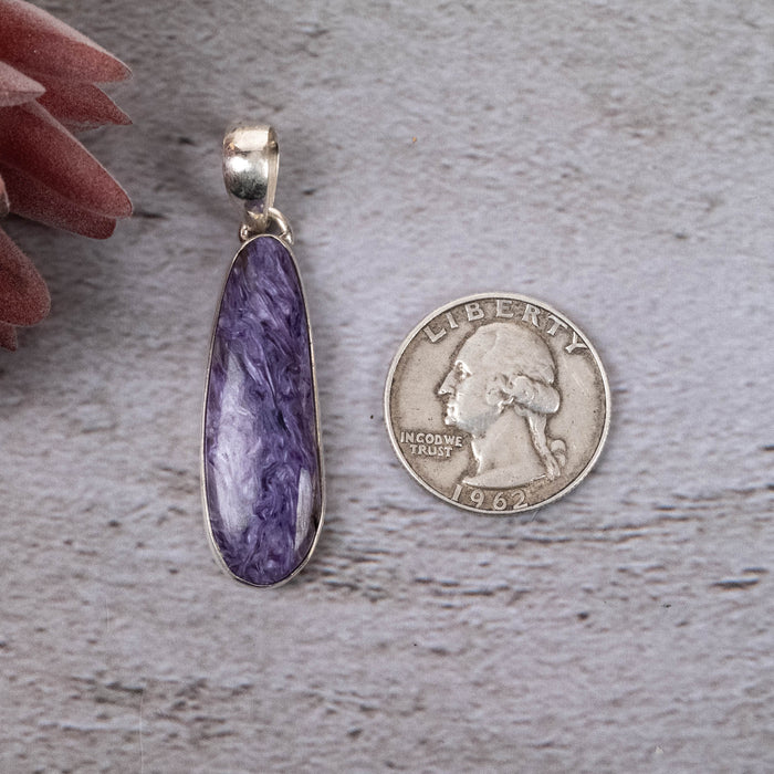 Charoite Pendant 7.32 g 50x13mm - InnerVision Crystals