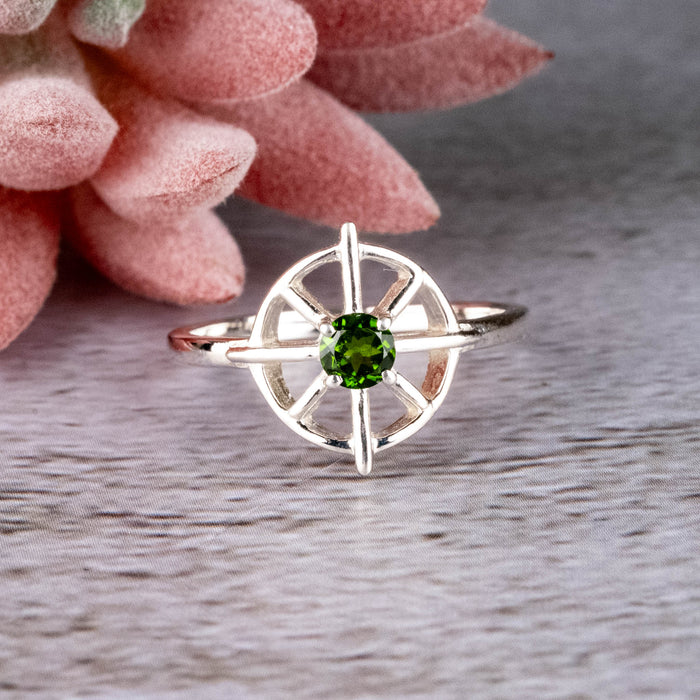 Chrome Diopside Ring 4mm - InnerVision Crystals