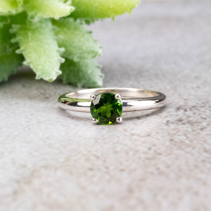 Chrome Diopside Ring 5.5mm Size 7 - InnerVision Crystals