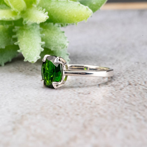 Chrome Diopside Ring 9x7mm Size 8 - InnerVision Crystals