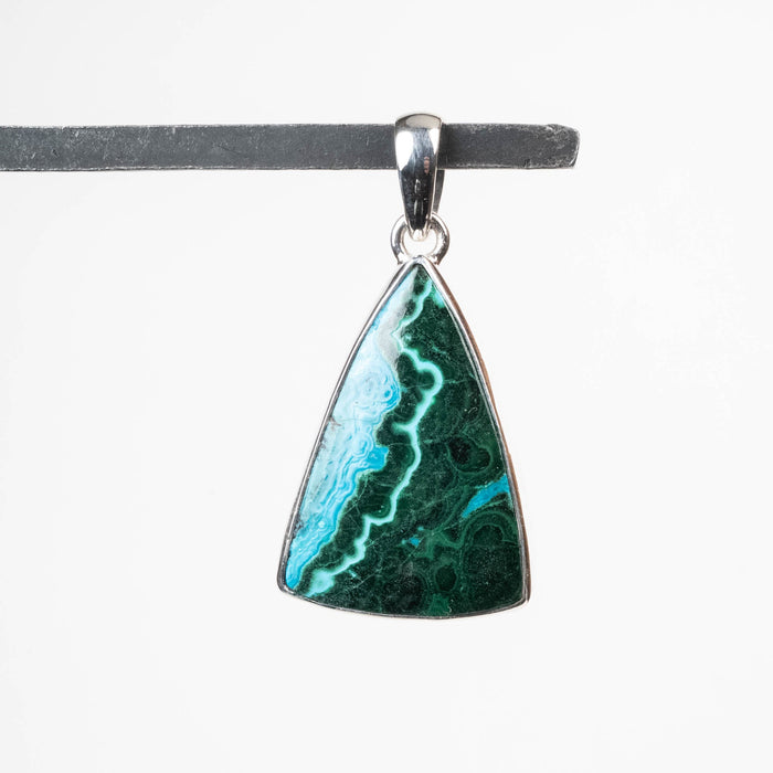 Chrysocolla & Malachite Pendant 11.26 g 46x23mm - InnerVision Crystals