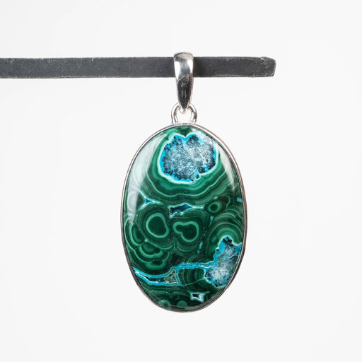 Chrysocolla & Malachite Pendant 17.11 g 50x25mm - InnerVision Crystals