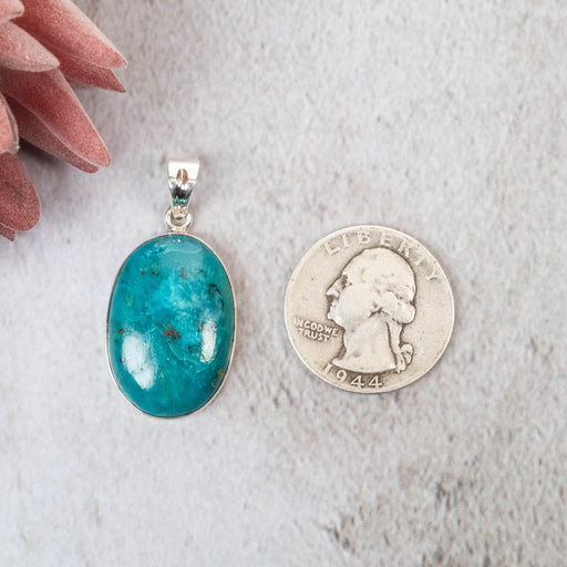 Chrysocolla Pendant 6.96 g 38x19mm - InnerVision Crystals