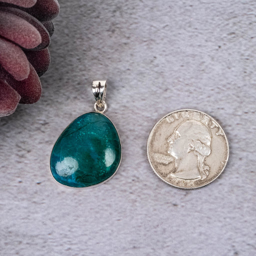 Chrysocolla Pendant 7.08 g 35x20mm - InnerVision Crystals