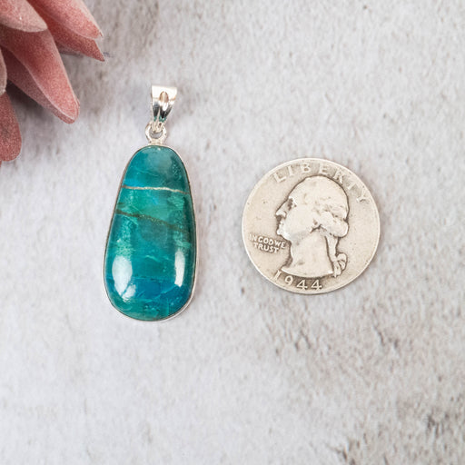 Chrysocolla Pendant 7.62 g 44x19mm - InnerVision Crystals