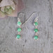 Chrysoprase Dangle Earrings 5.5mm .925 Silver - InnerVision Crystals