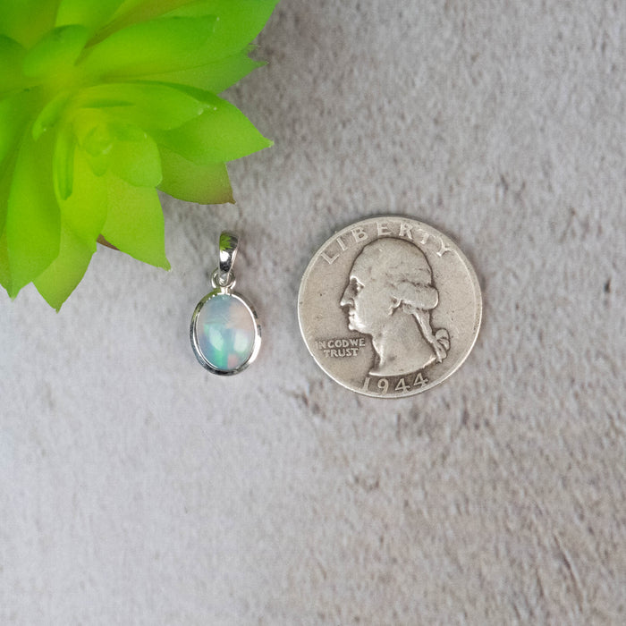 Ethiopian Opal Pendant 1.39 g 19x9mm - InnerVision Crystals