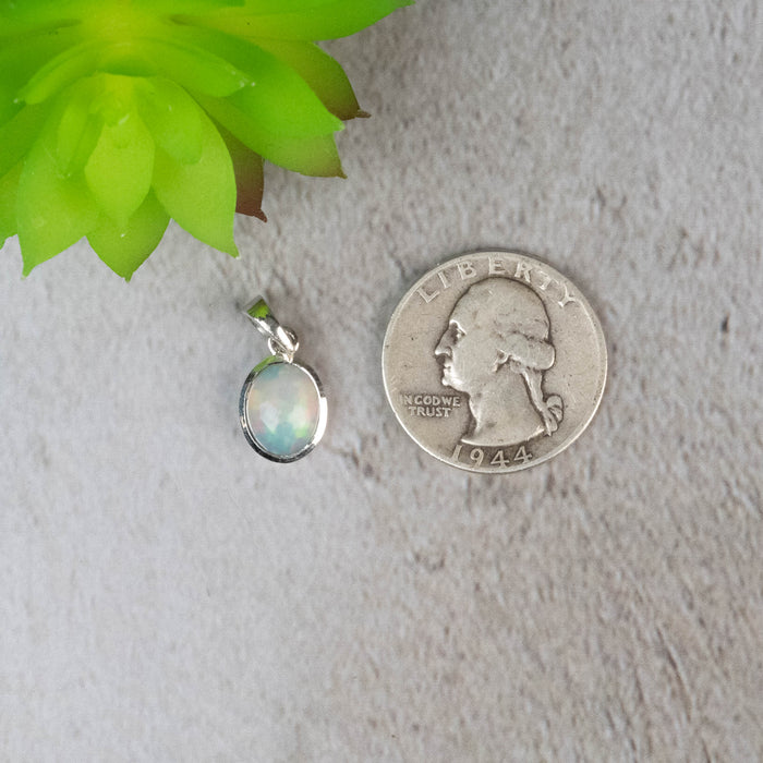 Ethiopian Opal Pendant 1.39 g 19x9mm - InnerVision Crystals