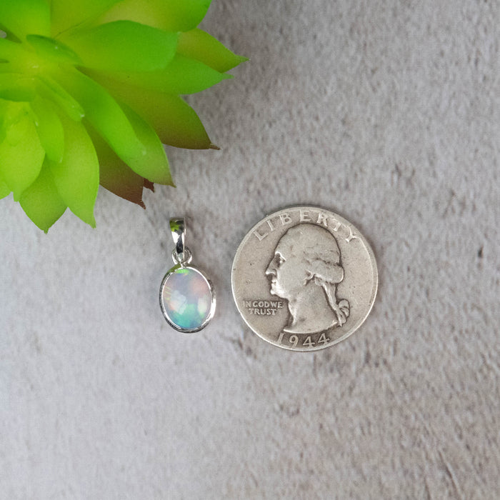 Ethiopian Opal Pendant 1.40 g 19x9mm - InnerVision Crystals