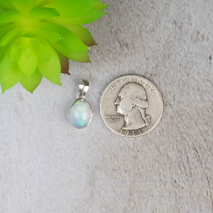 Ethiopian Opal Pendant 1.47 g 19x9mm - InnerVision Crystals