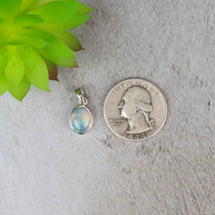 Ethiopian Opal Pendant 1.47 g 19x9mm - InnerVision Crystals