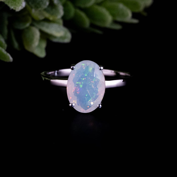 Ethiopian Opal Ring 10x7mm Size 7 - InnerVision Crystals