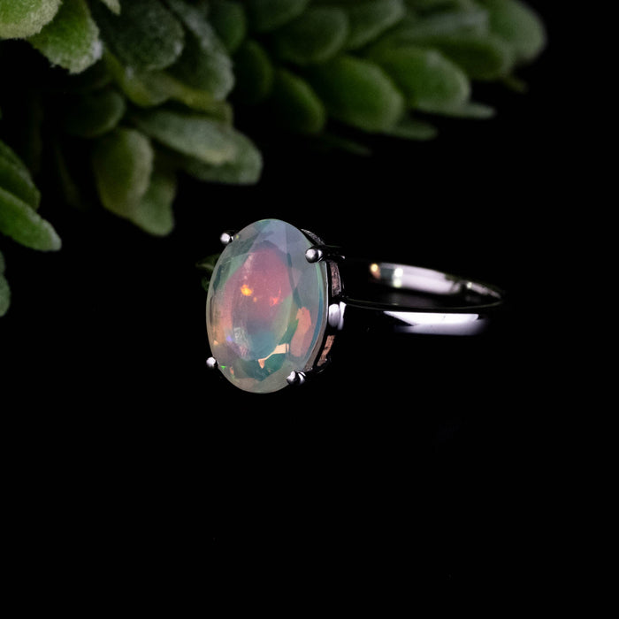 Ethiopian Opal Ring 10x7mm Size 7 - InnerVision Crystals