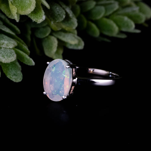 Ethiopian Opal Ring 10x7mm Size 7 - InnerVision Crystals