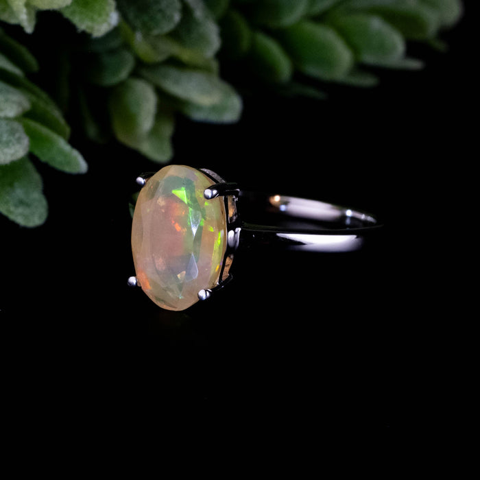 Ethiopian Opal Ring 10x7mm Size 7 - InnerVision Crystals