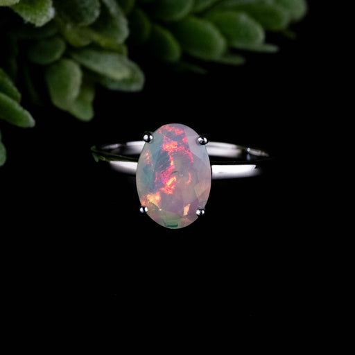 Ethiopian Opal Ring 10x7mm Size 7 - InnerVision Crystals