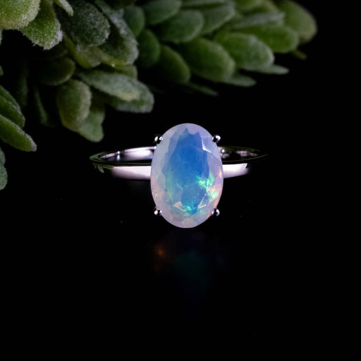 Ethiopian Opal Ring 10x7mm Size 7 - InnerVision Crystals