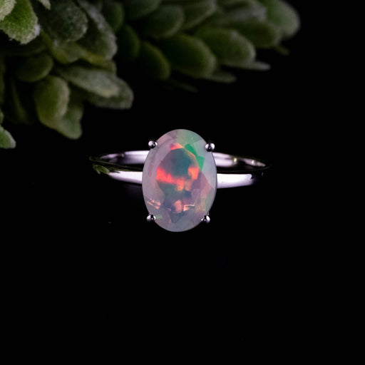 Ethiopian Opal Ring 10x7mm Size 7 - InnerVision Crystals