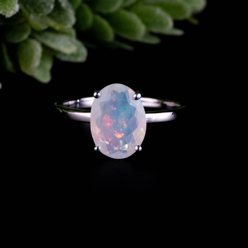 Ethiopian Opal Ring 10x7mm Size 7 - InnerVision Crystals