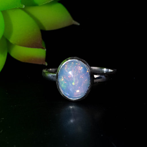 Ethiopian Opal Ring 10x7mm Size 8 - InnerVision Crystals