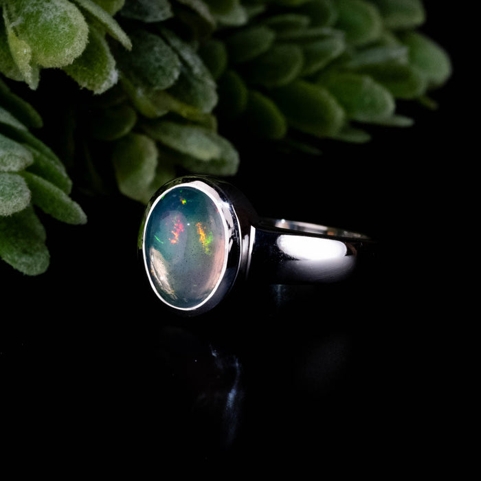 Ethiopian Opal Ring 10x8mm Size 7 - InnerVision Crystals