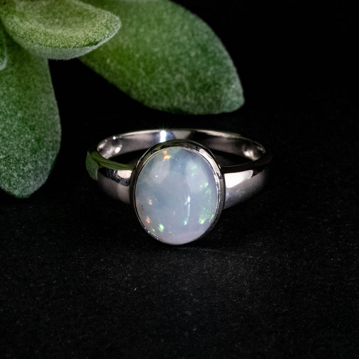 Ethiopian Opal Ring 10x8mm Size 9 - InnerVision Crystals