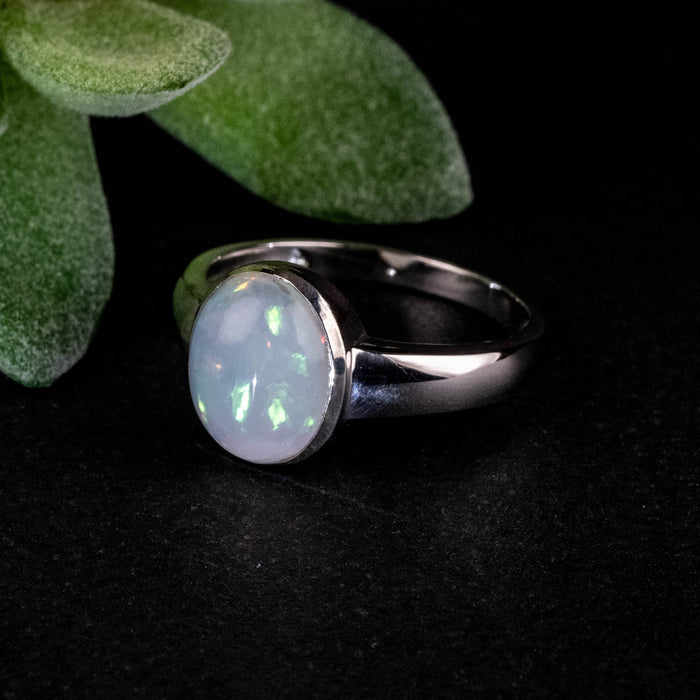 Ethiopian Opal Ring 10x8mm Size 9 - InnerVision Crystals