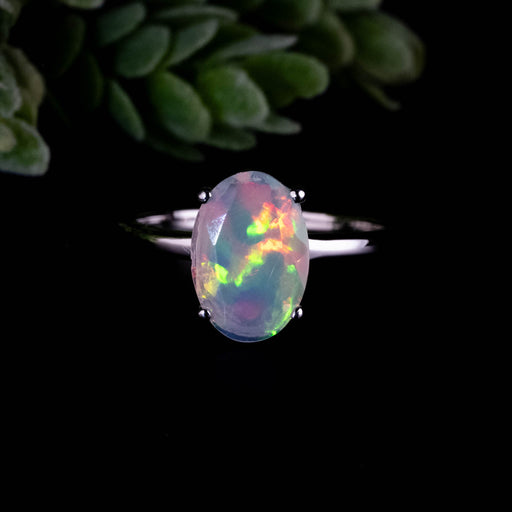 Ethiopian Opal Ring 11x7mm Size 8 - InnerVision Crystals