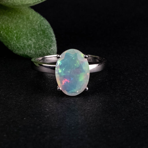 Ethiopian Opal Ring 11x8mm Size 8 - InnerVision Crystals