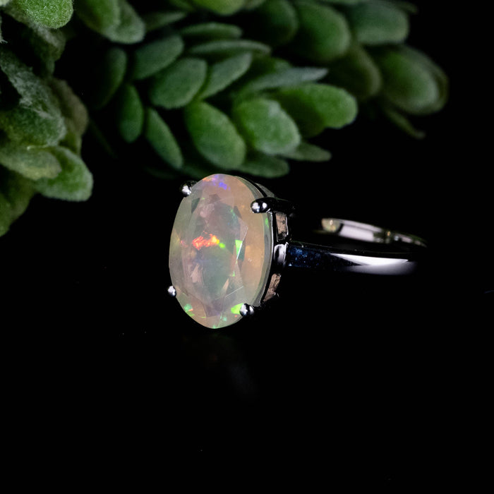 Ethiopian Opal Ring 11x8mm Size 8 - InnerVision Crystals